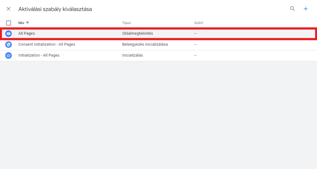 google_tag_manager_all_pages_aktivalasi_szabaly_megadasa